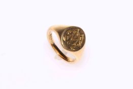 Gold Gents signet ring