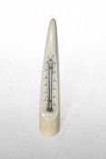 Victorian ivory desk thermometer,