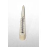 Victorian ivory desk thermometer,