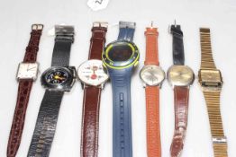 Six wristwatches including Breitling Bentley Special Edition, Aristocrat, Cossak,