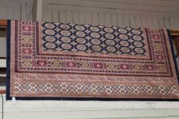Bokhara carpet with a blue ground 2.80 by 2.