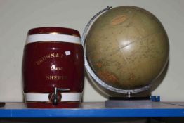 Brown & Panks Cream Sherry pottery barrel and Philips Challenge globe