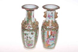 Pair of Cantonese vases,