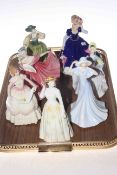 Seven Royal Doulton ladies