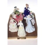 Seven Royal Doulton ladies