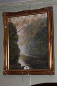 Peter McKay, River Brathay, oil on canvas, signed lower right, 49cm by 39cm,