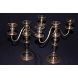 Pair of Sheffield plate candelabra's,