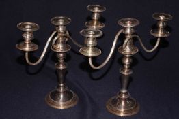 Pair of Sheffield plate candelabra's,
