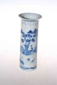 Blue and white Chinese sleeve vase with four character marks,