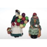 Royal Doulton 'The Old Balloon Seller' HN1315, 20cm and Royal Doulton 'Fortune Teller' HN2159,