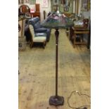 Tiffany style three branch standard lamp