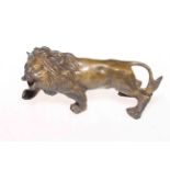 Circa 1900 bronze lion,