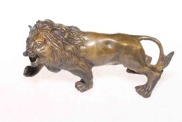 Circa 1900 bronze lion,