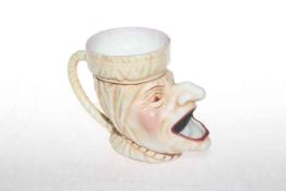 Punch character pottery shaving mug,