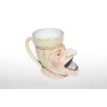 Punch character pottery shaving mug,