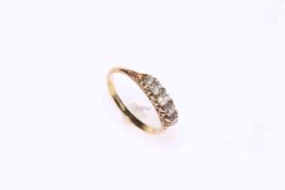 18 carat gold old cut diamond ring