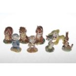 Eight Beswick 'David Hand Animaland' figures including Zimmy Lion, Loopy Hare, Dusty Mole,