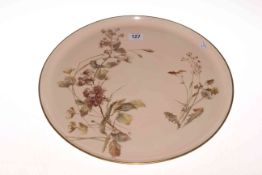 Large Royal Worcester floral painted tray, 38cm, signed E.