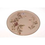 Large Royal Worcester floral painted tray, 38cm, signed E.