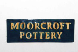 Moorcroft Pottery advert sign,
