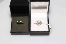 Emerald and diamond dress rings (2)