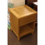 Light oak single drawer pedestal