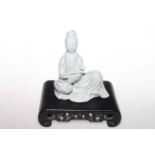 Chinese Blanc de Chine Guanyin on stand,