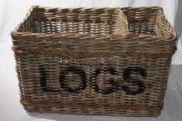 Rectangular log basket
