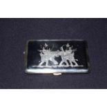 Siamese sterling silver cigarette case