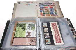 Worldwide stamp album plus British mint stamps including a lovely assortment of Russia circa 1900's