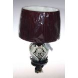 Moorcroft Pottery lamp and shade,