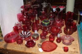 Large collection of ruby glass,