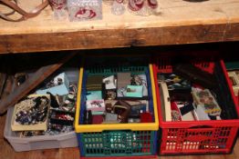 Three boxes of costume jewellery