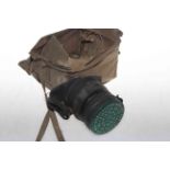 WWII gas mask and clothes brush (2)
