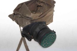 WWII gas mask and clothes brush (2)