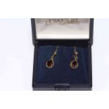 Pair of gem set drop earrings