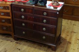 Georgian mahogany chest of two short above three long graduated drawers on bracket feet,