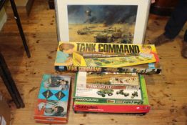 Meccano army set, Subbuteo World Cup Edition, Tank Command, Tank Battle,