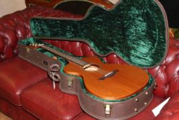 Vintage acoustic guitar with case, Gordon Giltrap V2000MGG,