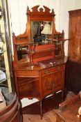Victorian rosewood mirror backed parlour cabinet