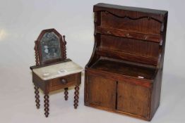 Two pieces of antique miniature apprentice furniture,