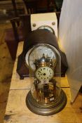 Anniversary clock under dome and two mantel clocks