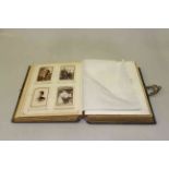 Victorian musical photograph album with photographs