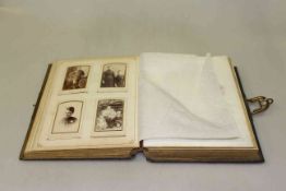 Victorian musical photograph album with photographs