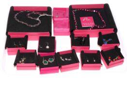 Collection of Pia jewellery including earrings and necklaces,
