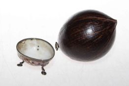 Coconut caddy and antique open shell salt on hoof feet (2)