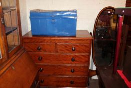 Victorian mahogany four height chest,