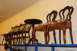 Set of four Victorian Ibex kitchen chairs,