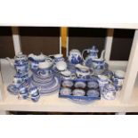 Collection of blue and white china