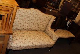 Edwardian wing back settee and Edwardian parlour settee,